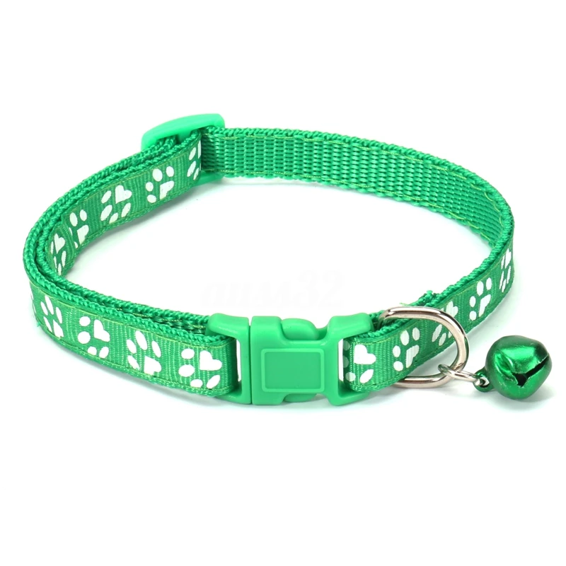 

12PCS Dog Collars Pet Cat Puppy Buckle Nylon Collar with Bell 6 Colors