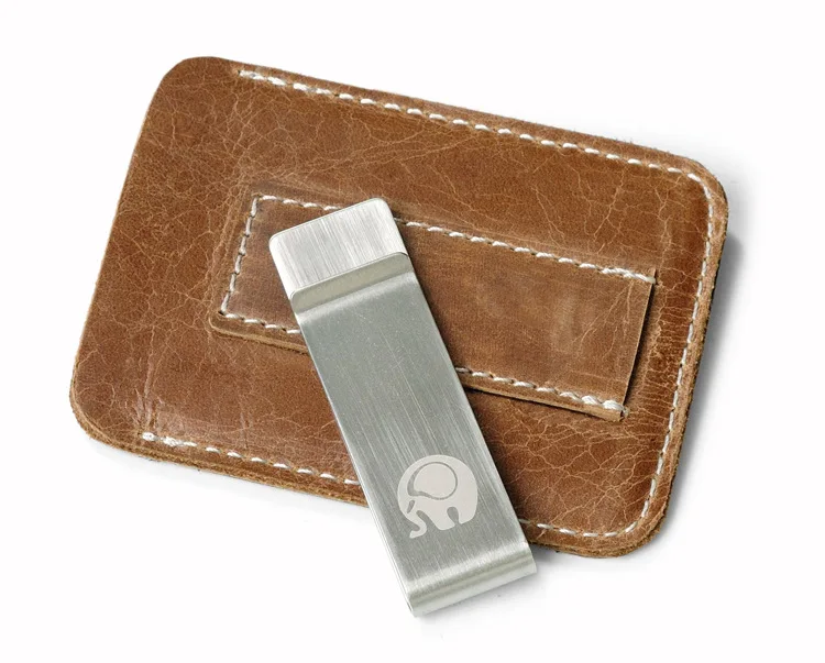 2019 NEW Genuine Cowhide Leather Money Clip Wallet Men Slip Metal Short Wallets Slim Clutch mini Convenient | Багаж и сумки