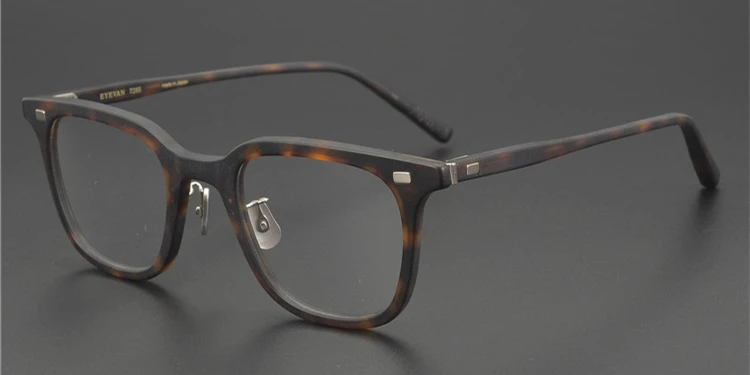 Matt-tortoise 319 Винтажная качественная ацетатная оправа для очков EV319/320, квадратные стильные очки для женщин и мужчин, чехол в коробке для близорукости, линзы по рецепту - Цвет оправы: Matt-tortoise 319