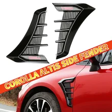 for Toyota corolla Altis Side Fender Vent Trim Sticker LEVIN car Accessories Air Flow ABS Bumper Carbon Fiber 2019 2020 2021