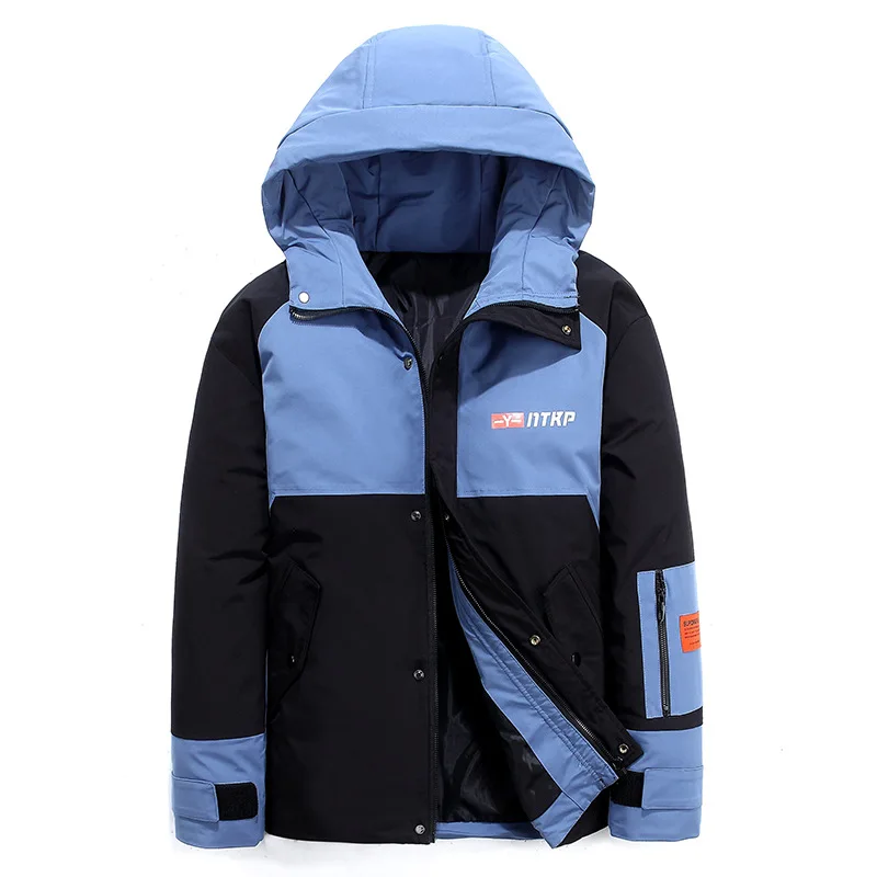 Мужская Зимняя Толстая теплая Высококачественная ветрозащитная куртка с