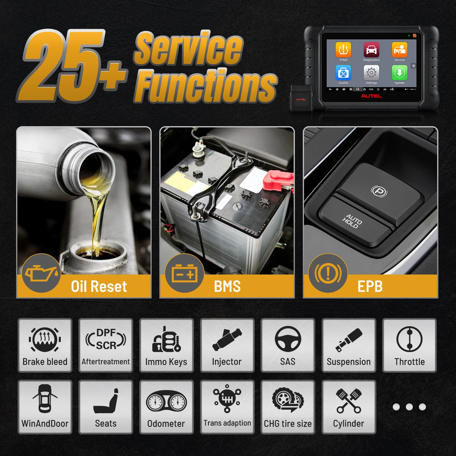 Autel MaxiTPMS TS608K полная система TPMS и вся автомобильной диагностики с 25 услугами