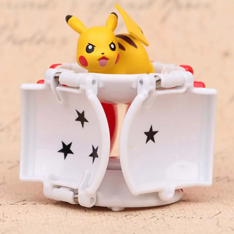 Фигурка Пикачу из мультфильма Kawaii Pokemoner деформация Poke Monster с куклой большой шар ультра метаболы Реверсивный мяч игрушка - Цвет: 1PCS A