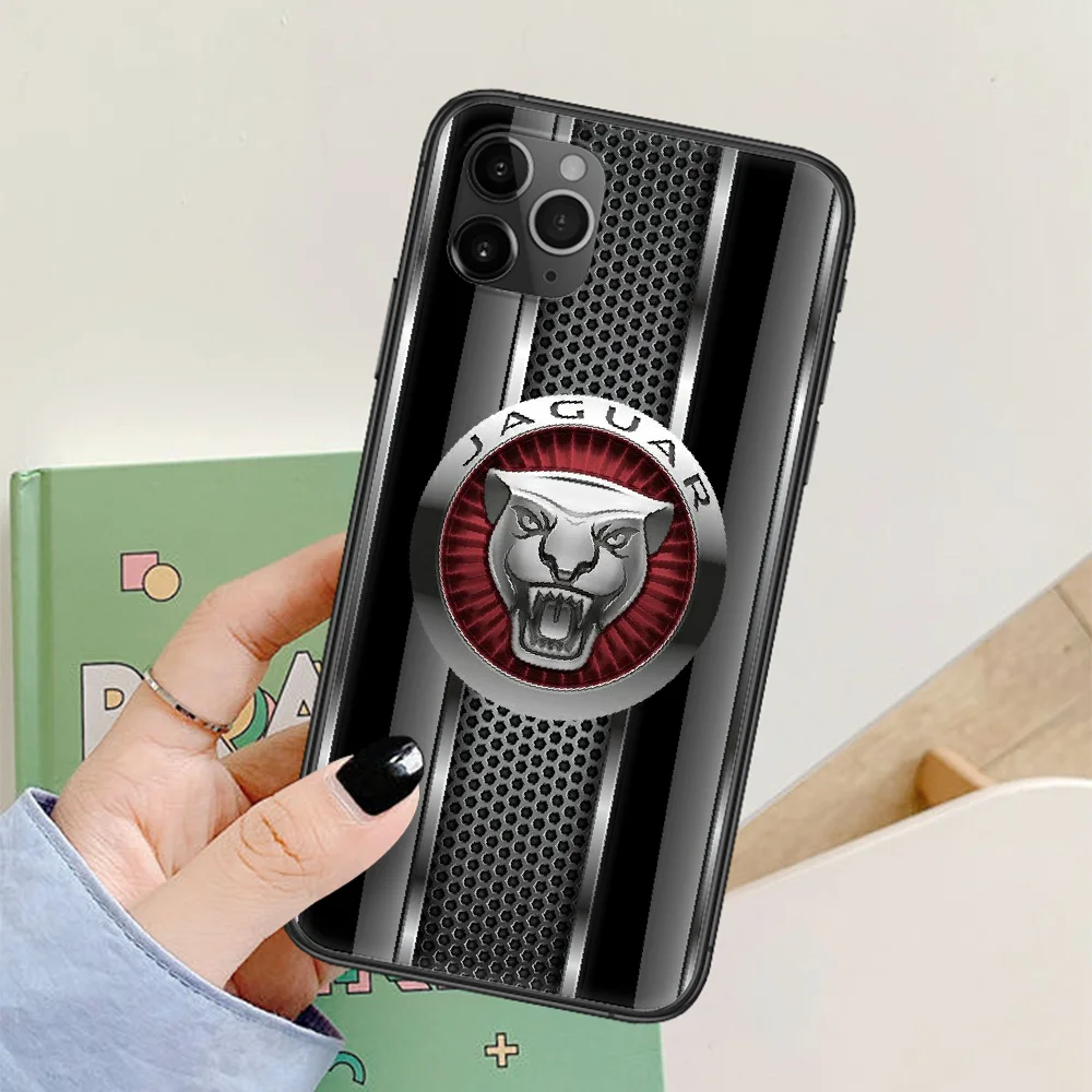 

jaguars car logo Phone Case For Iphone 4 4s 5 5S SE 5C 6 6S 7 8 Plus X XS XR 11 12 Mini Pro Max 2020 black Bumper Pretty Cover