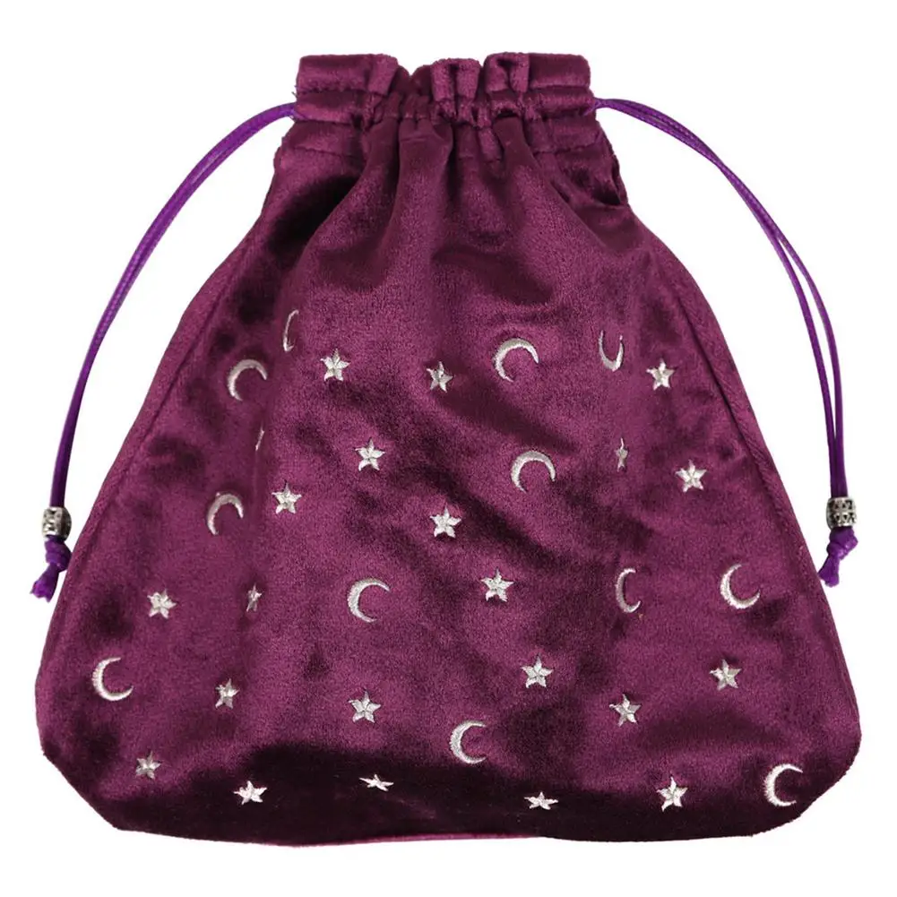 

Tarot Tarot Card Bag Velvet Drawstring Dice Pouch Party Favor Storage Bag Coin Purse Crystal Bags Board Game Storage Bag E