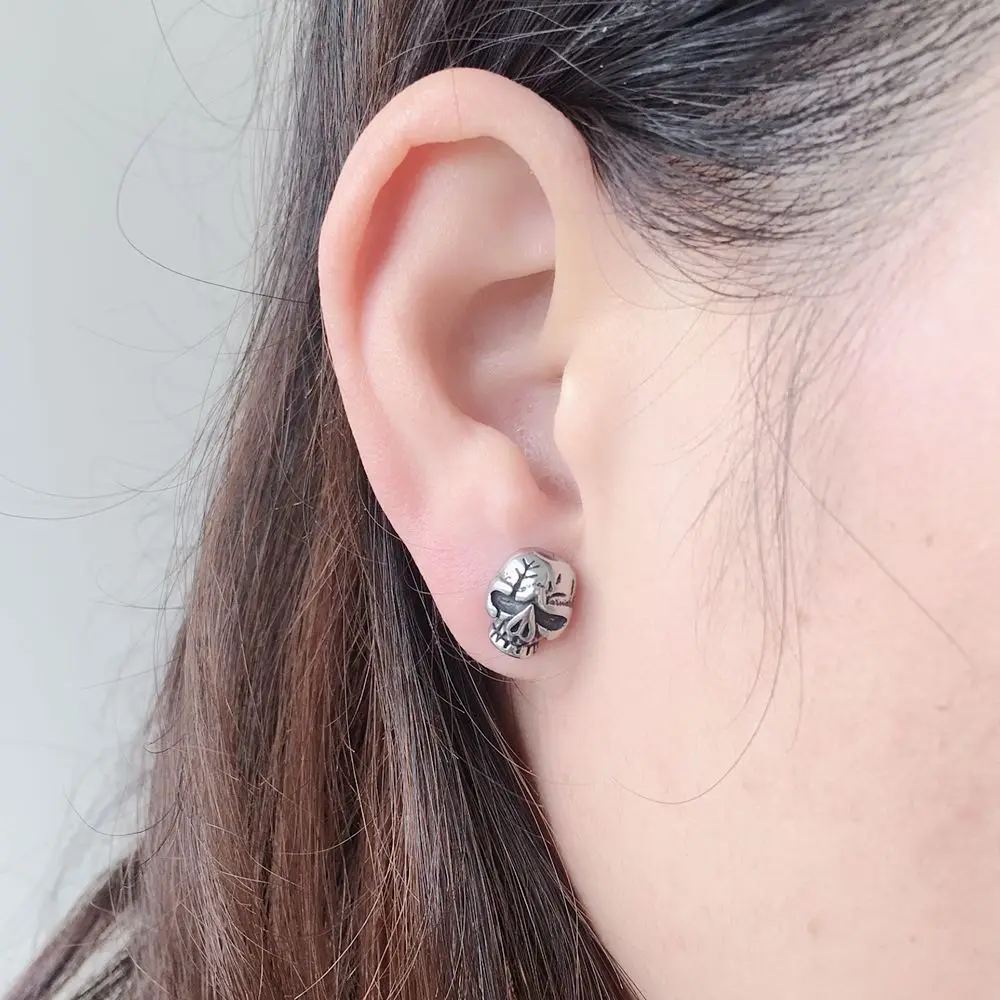 Модные ювелирные изделия из нержавеющей стали маленькие серьги для женщин панк