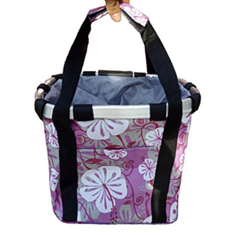 

Bike Basket Folding Small Pet Cats Dog Carrier Front Removable Bicycle Handlebar Basket BHD2