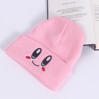 new pink star embroidery expression wild wool hat autumn and winter casual cute college style knitting girl boy hat
