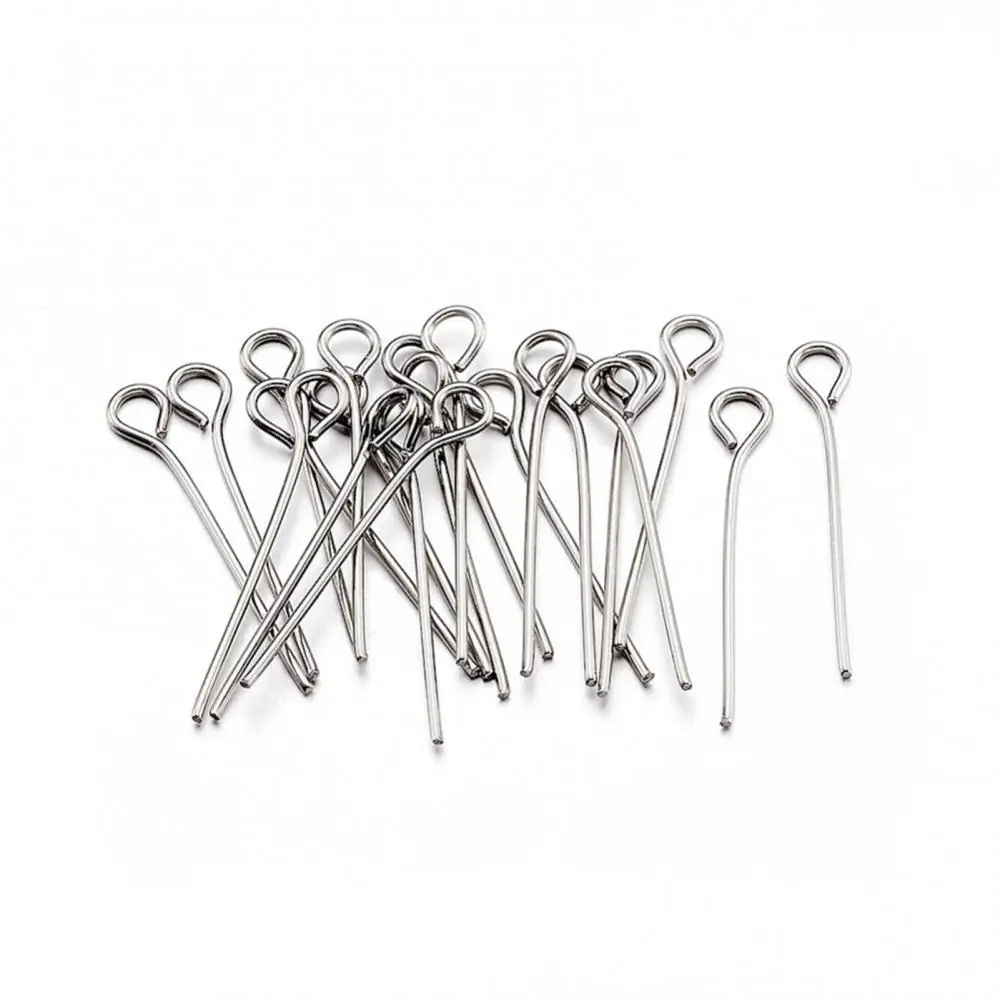 

100Pcs Stainless Steel Winter Fishing Bait Stinger Spike Hook 20/30/50mm Carp Fishing Lure Connecting Pins Swivel Accessories