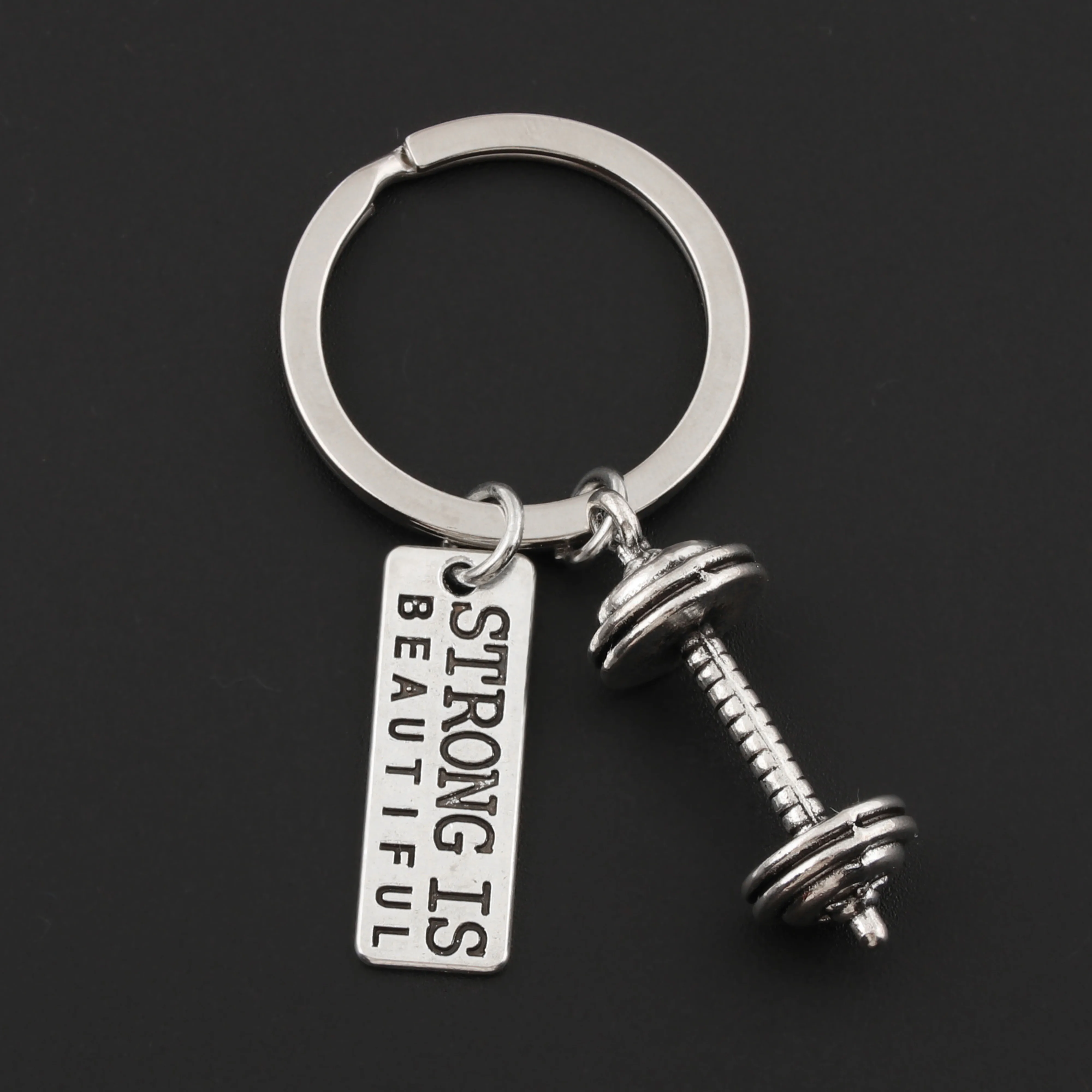 

Креативный брелок со штангой для занятий спортом, тяжелой атлетикой фитнес Гиревой спортзал, брелок для мужчин, подарочные украшения A2399, 1 ш...