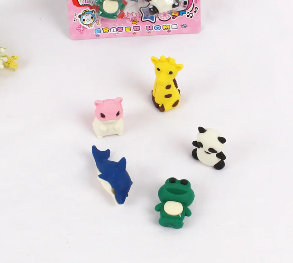 1 упаковка мультяшный жираф дельфин лягушка панда гофры Резиновые Милые резинки