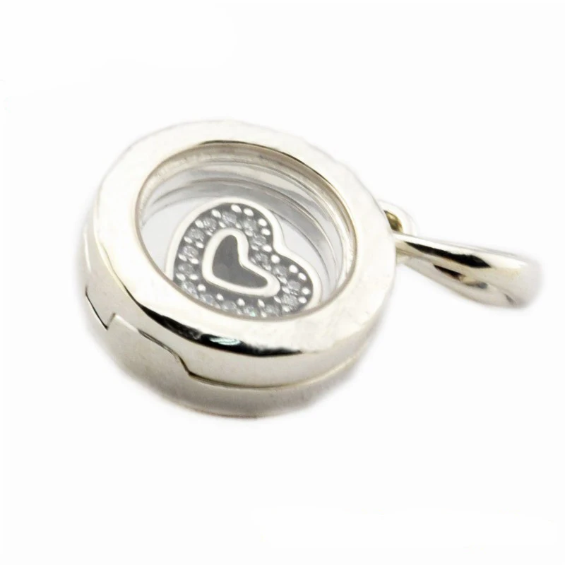 Маленькая подвеска-медальон с фианитом круглые подвески в виде прозрачного