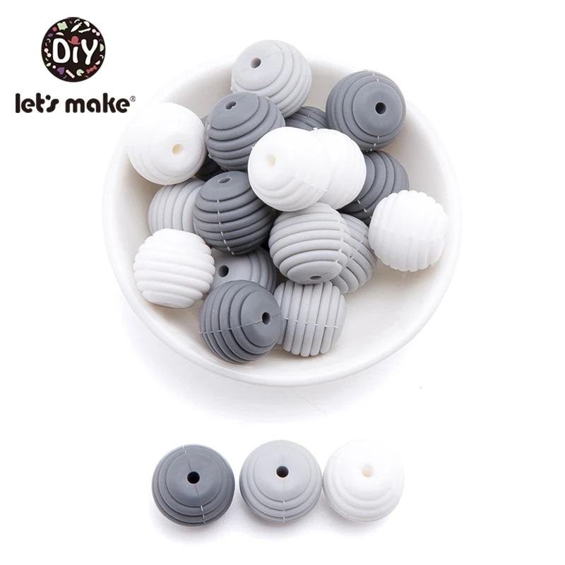19GJ0015 Let'S Make винт, 100 шт., 15 мм, Прорезыватель для зубов, детские игрушки, сделай сам, бусины, силиконовый Прорезыватель для малышей, для младенцев, пищевой зубной прорезыватель для малышей, игрушка - Цвет: 19GJ0015