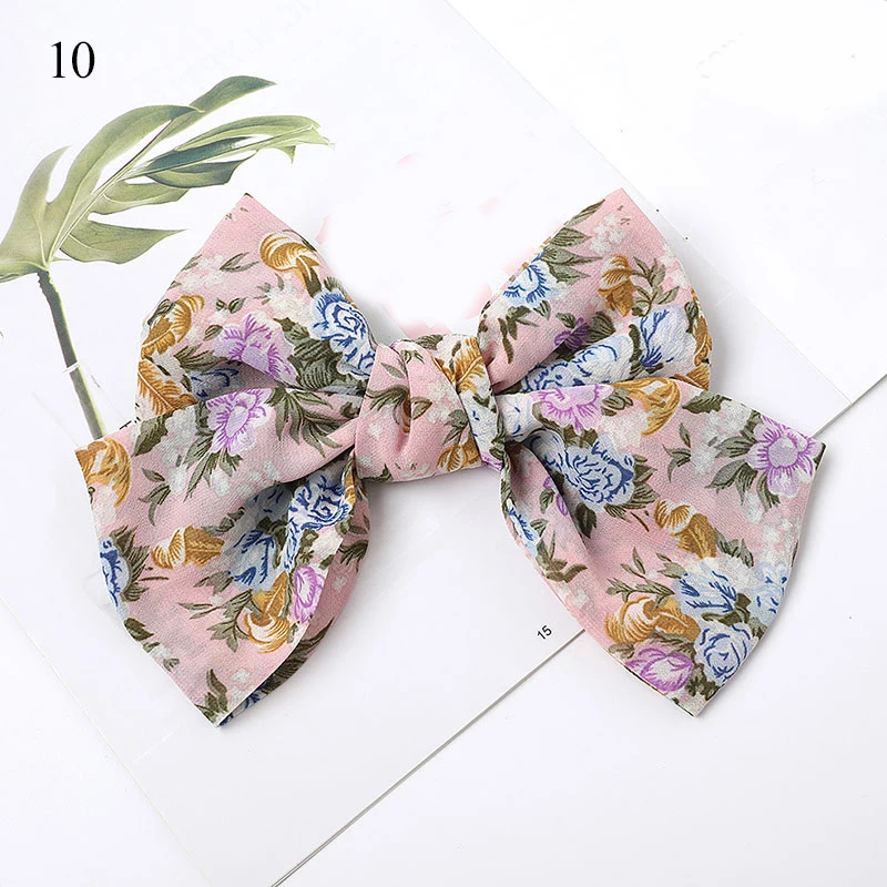 Модный большой бант для волос с бабочкой девочек 3 слоя сатина заколки Женский