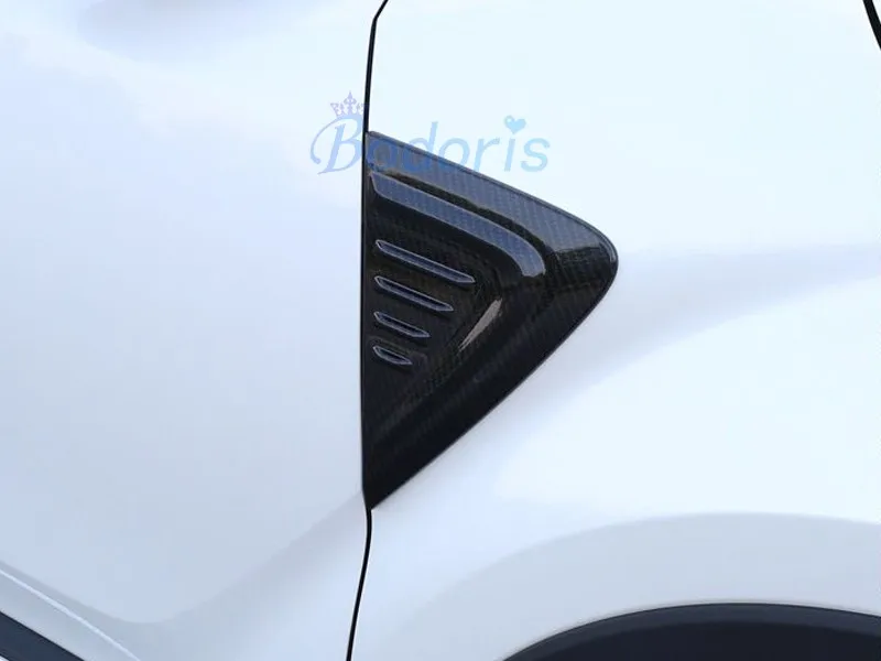

Для Toyota C-HR CHR C HR 2016 2017 2018 углеродное волокно цвет Боковой бампер Защита вентиляционное отверстие крышка отделка автомобиля Стайлинг Аксессу...