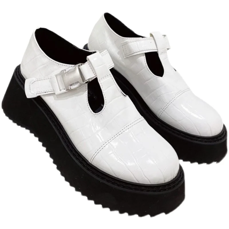 

College Style Japanese Small Leather Shoes Spring And Summer New Fashion All-Match Platform Ladies Single Shoes