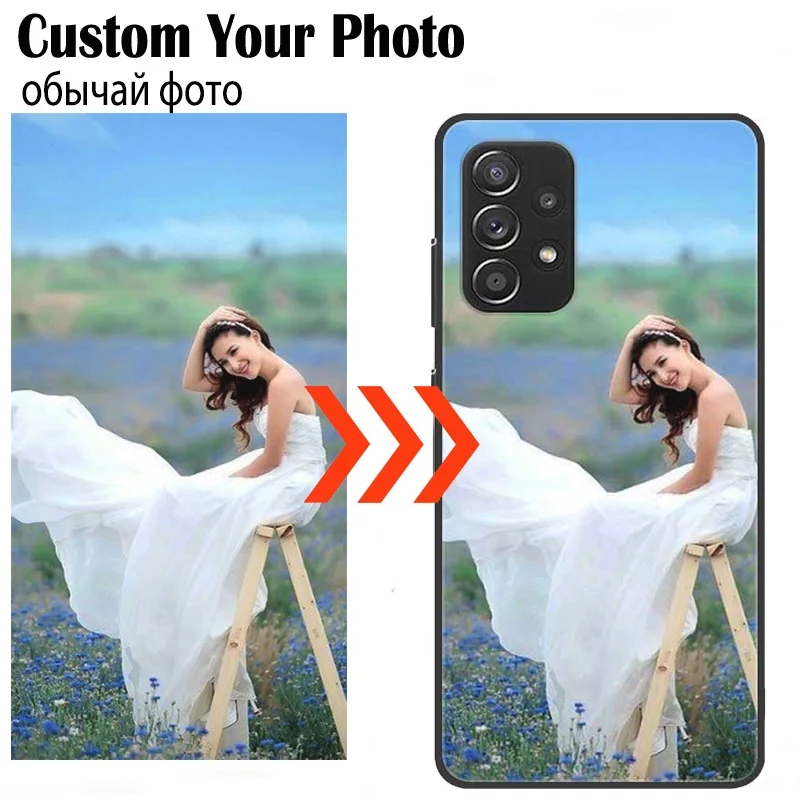 Индивидуальные стеклянные чехлы с фотографиями для Samsung Galaxy A32 A23 4G A33 A53