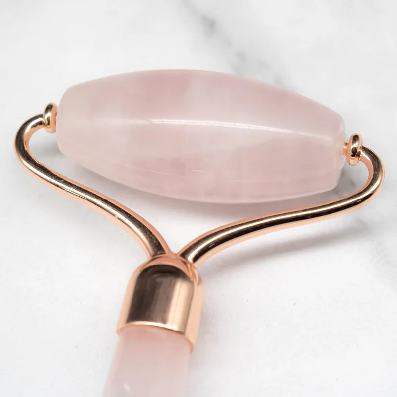 

Natural Rose Quartz Jade Roller Set Real Jade Gouache Scraper Jade Massager Gua Sha Board Facial Massager Face Massage Roller