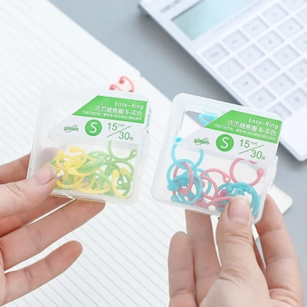 30 шт./коркор. креативный цветной простой кольцевой бумажный блокнот с широкими