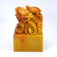 tian huangshi dragon turtle jade stone seal princes nobles signet ancient dragon playing with bead calligraphy seal carving