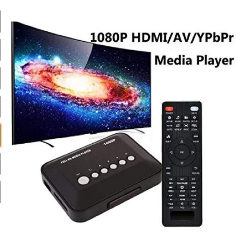 1080P HD медиаплеер SD/MMC ТВ видео SD MMC RMVB MP3 Мульти USB HDMI коробка поддержка жесткий