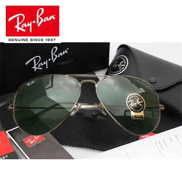 RayBan Солнцезащитные очки женские RayBan RB3025 открытый glassate RayBan солнцезащитные очки для мужчин/женщин ретро солнцезащитные очки Ray Ban Авиатор RB3025