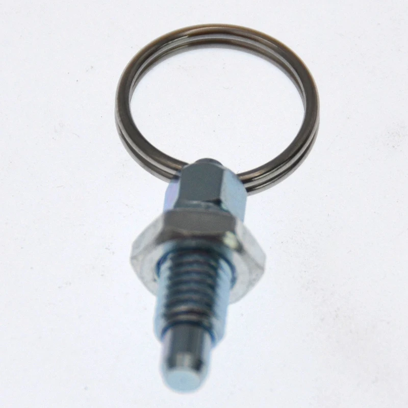 2PCS Stainless Steel Spring Indexing Plunger with Pull Ring M6 Flat | Car Towel