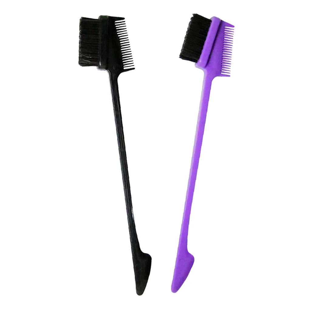 Гребень для бровей и ресниц с антистатическим покрытием для создания идеальной формы и обрезки волос. Двусторонняя щетка для управления стилем.