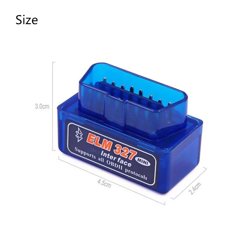 Портативный Мини OBD Bluetooth ELM327 Версия V2.1 вафельный чип детектор неисправностей