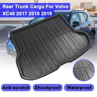rear trunk cover matt mat boot liner floor carpet car tray boot liner cargo mud non slip for volvo xc40 2017 2019 waterproof