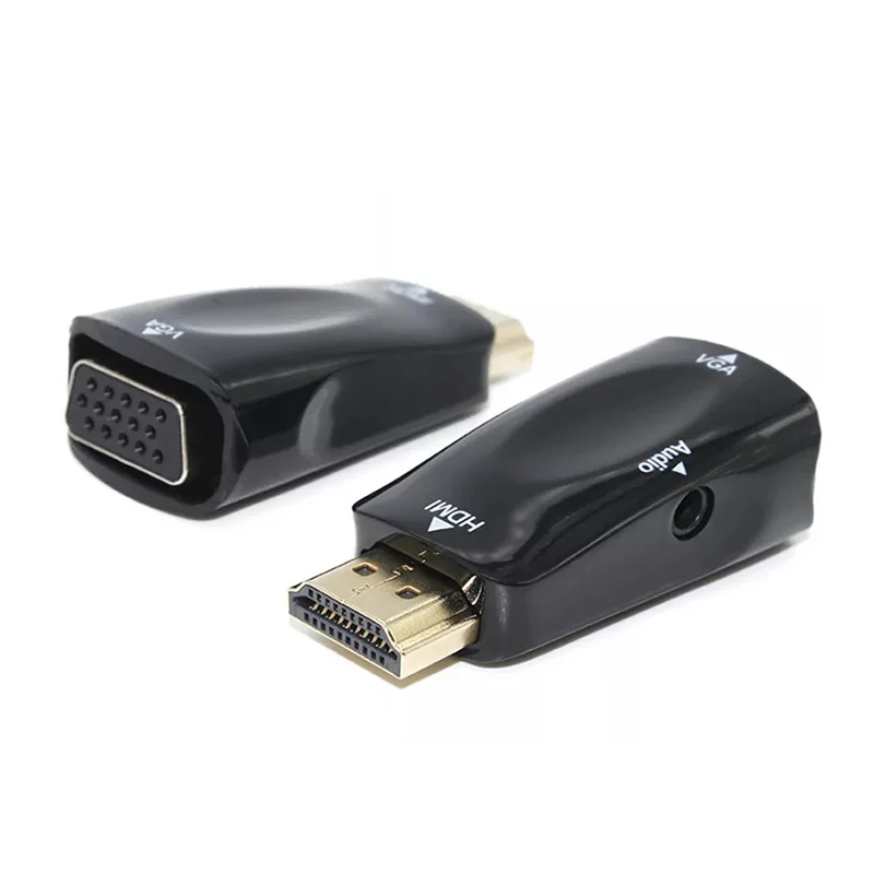 Адаптер Micro HDMI совместимый с VGA преобразователь аудиокабеля штырь гнездо HD 1080P для