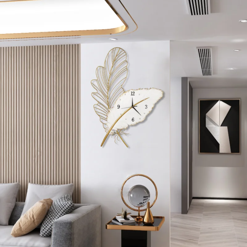 

Creative Fashion Wall Clock Metal Living Room Large Art Luxury Silent Simple Wall Clock Mechanism Reloj De Pared Home Decor 50