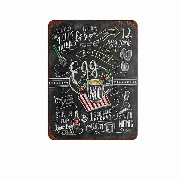 

Vintage Cocktail Ice Cold Drink Metal Signs CUBA LIBRE Plaque Retro Blackbord Drawing Coffee Bar Pub Posters Home Decor WY49