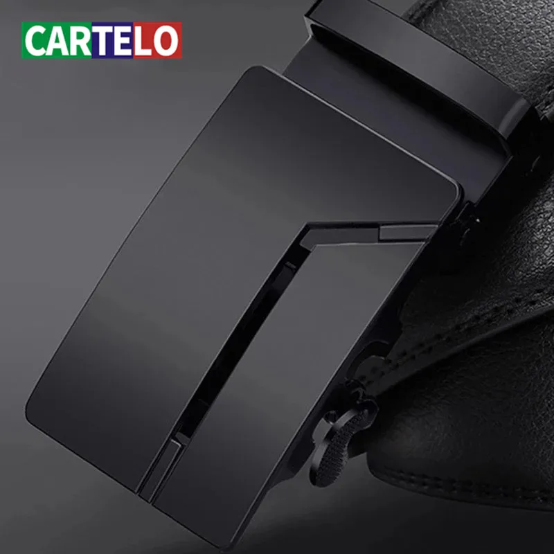 

CARTELO Fashion High Quality Business Male Men's Belts Belts For Men Genuine Leather Cowskin Black Belt Automatic Buckle