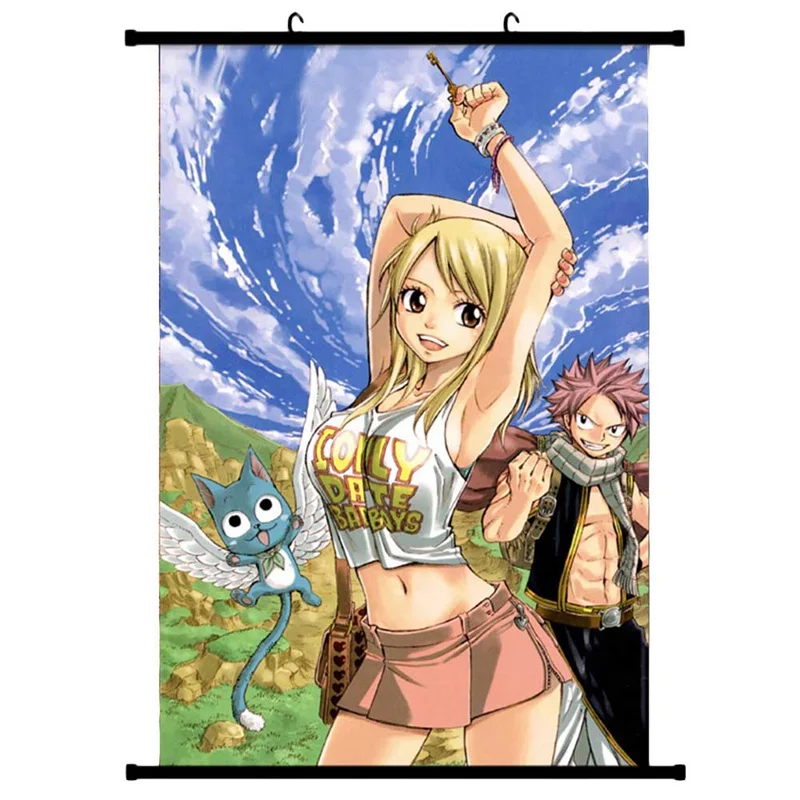

30*45CM Anime Fairy Tail Scroll Painting Poster Mural Home Children's Bedroom Decorations Paintings