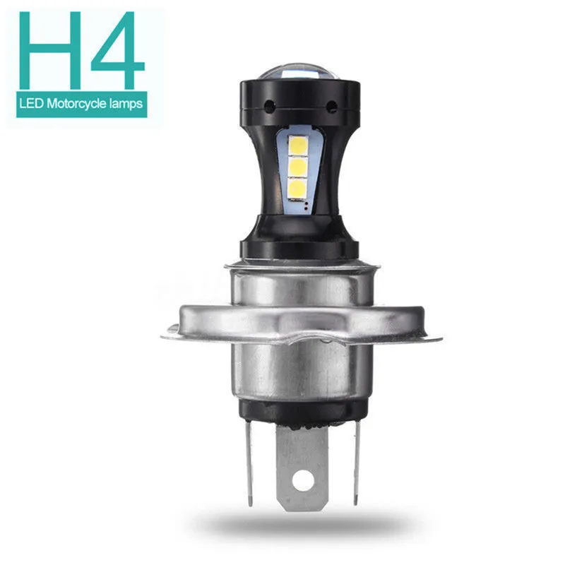 

12-24v H4 3030 18 SMD LED Motorcycle Headlight Head Light Lamp Bulb 6500K
