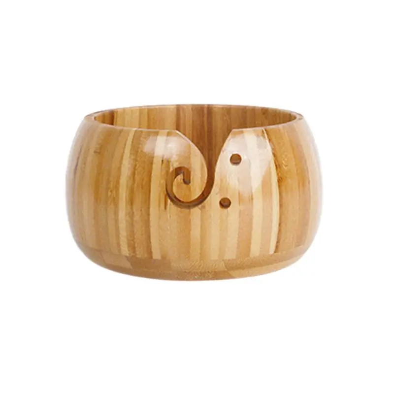 Деревянная миска для ручной вязки держатель хранения пряжи вязания крючком | Дом