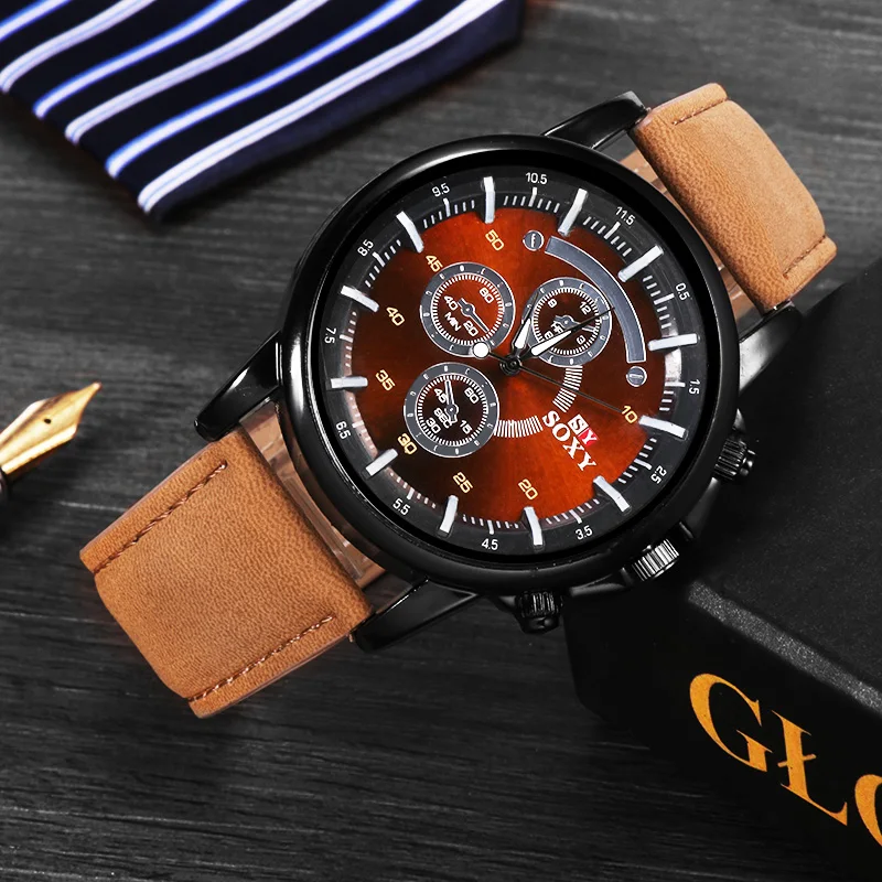 Часы наручные SOXY Мужские кварцевые модные спортивные брендовые Роскошные
