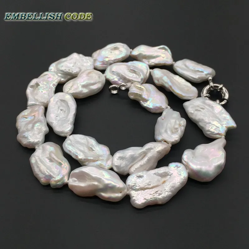 Женский жемчужный чокер в стиле барокко массивное ожерелье серьги-гвоздики