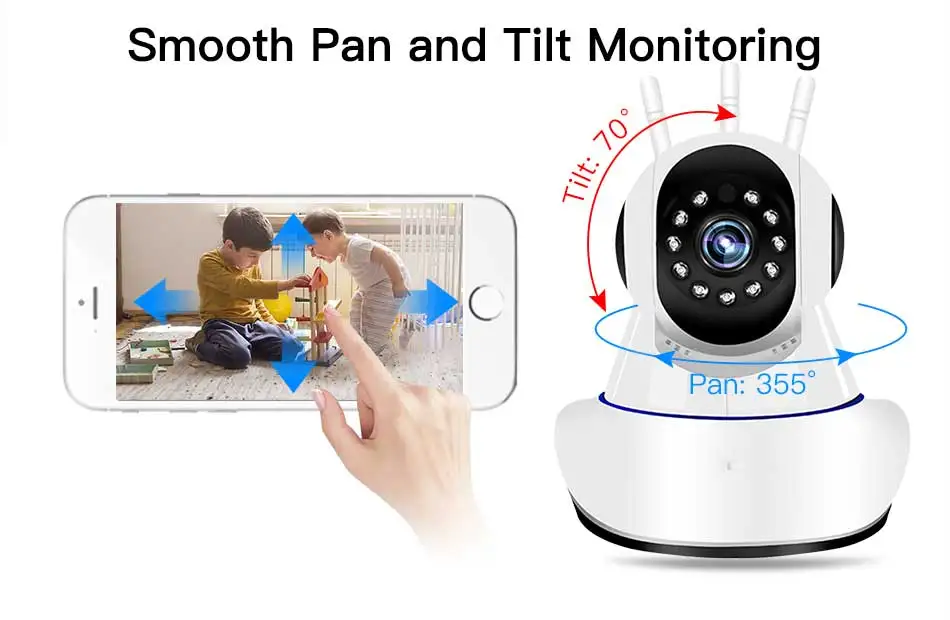 HD 1080 P/720 P беспроводная Wi Fi P2P камера ночного видения интеллектуальная Домашняя