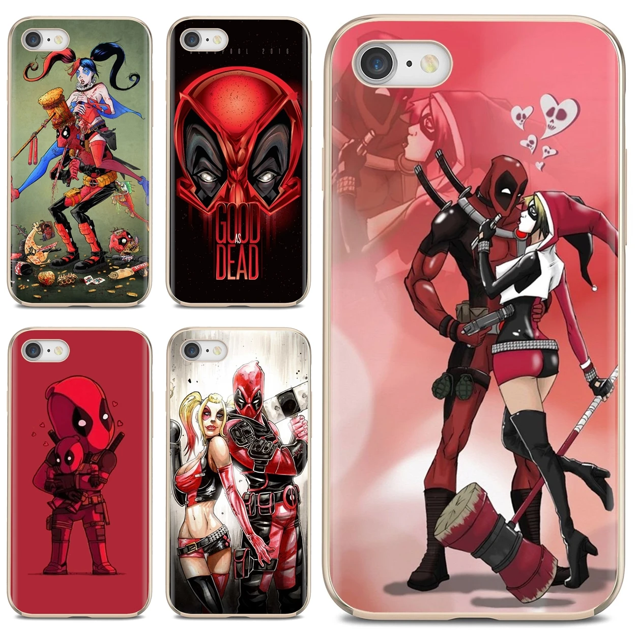 

Soft Cases DEADPOOL-HARLEY-QUINN-AND For iPhone 10 11 12 Pro Mini 4S 5S SE 5C 6 6S 7 8 X XR XS Plus Max 2020