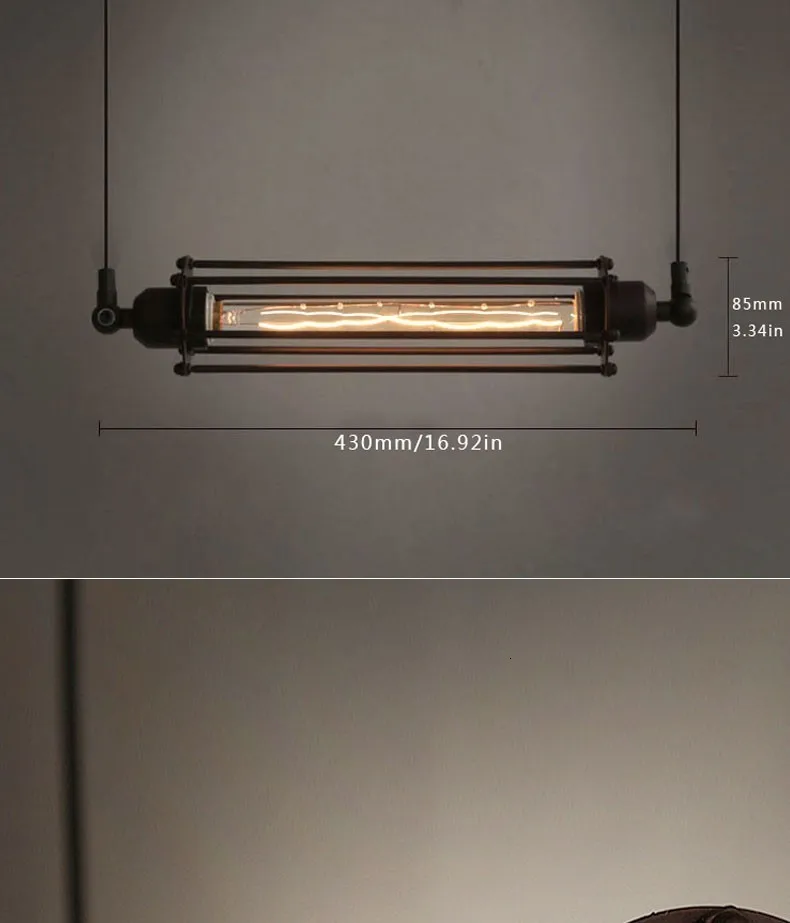 Винтажный подвесной светильник Современная Цилиндрическая Люстра для кухни