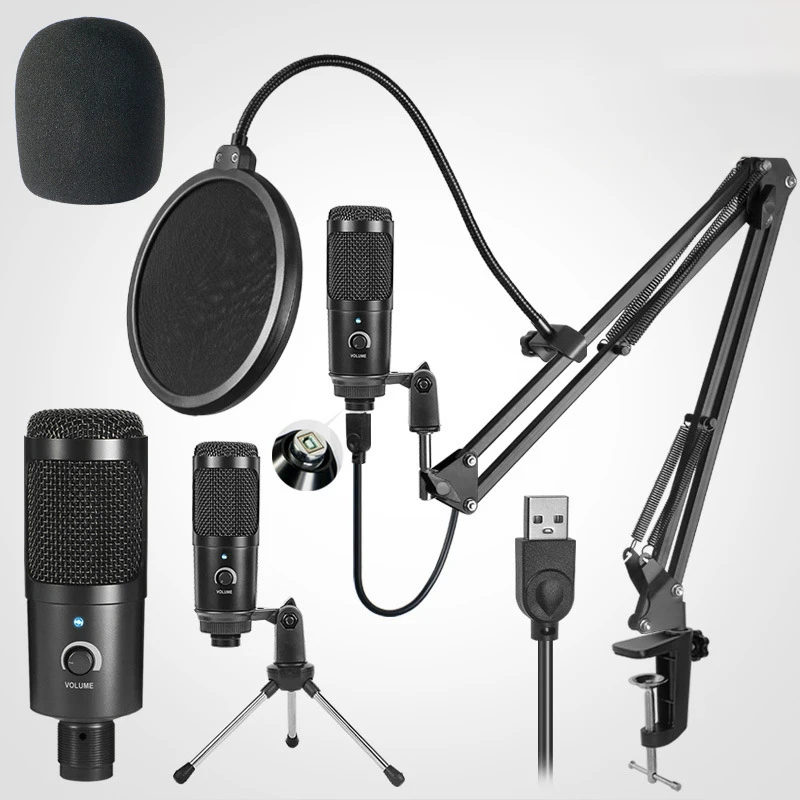 

Конденсаторный USB-микрофон K1, профессиональный игровой конденсаторный микрофон с амортизирующим штативом, 2021