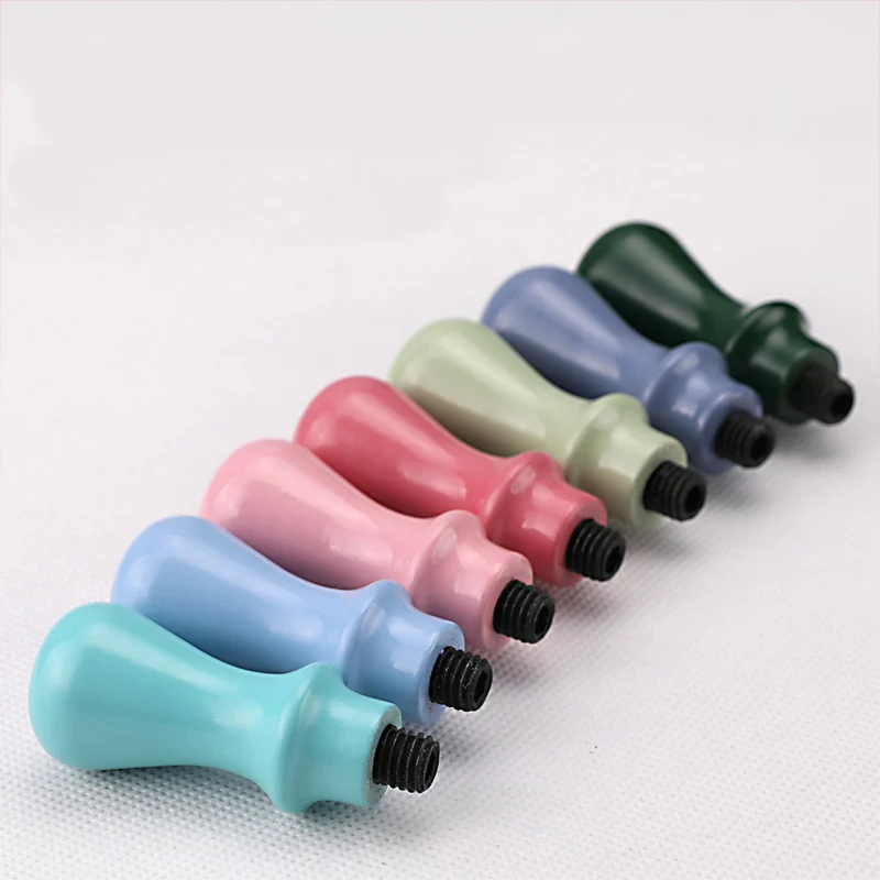 

Diy Seal Tool Wax Seal Stamp Accessories Wood Handle Retro Portable Just Handles Macaron Color Mini 1Pc