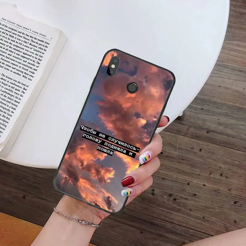 

Russian Quote Slogan Letter Phone Case For Xiaomi Redmi 7 9t 9se k20 mi8 max3 lite 9 note 8 9s 10 pro Soft Silicone Shell Cover