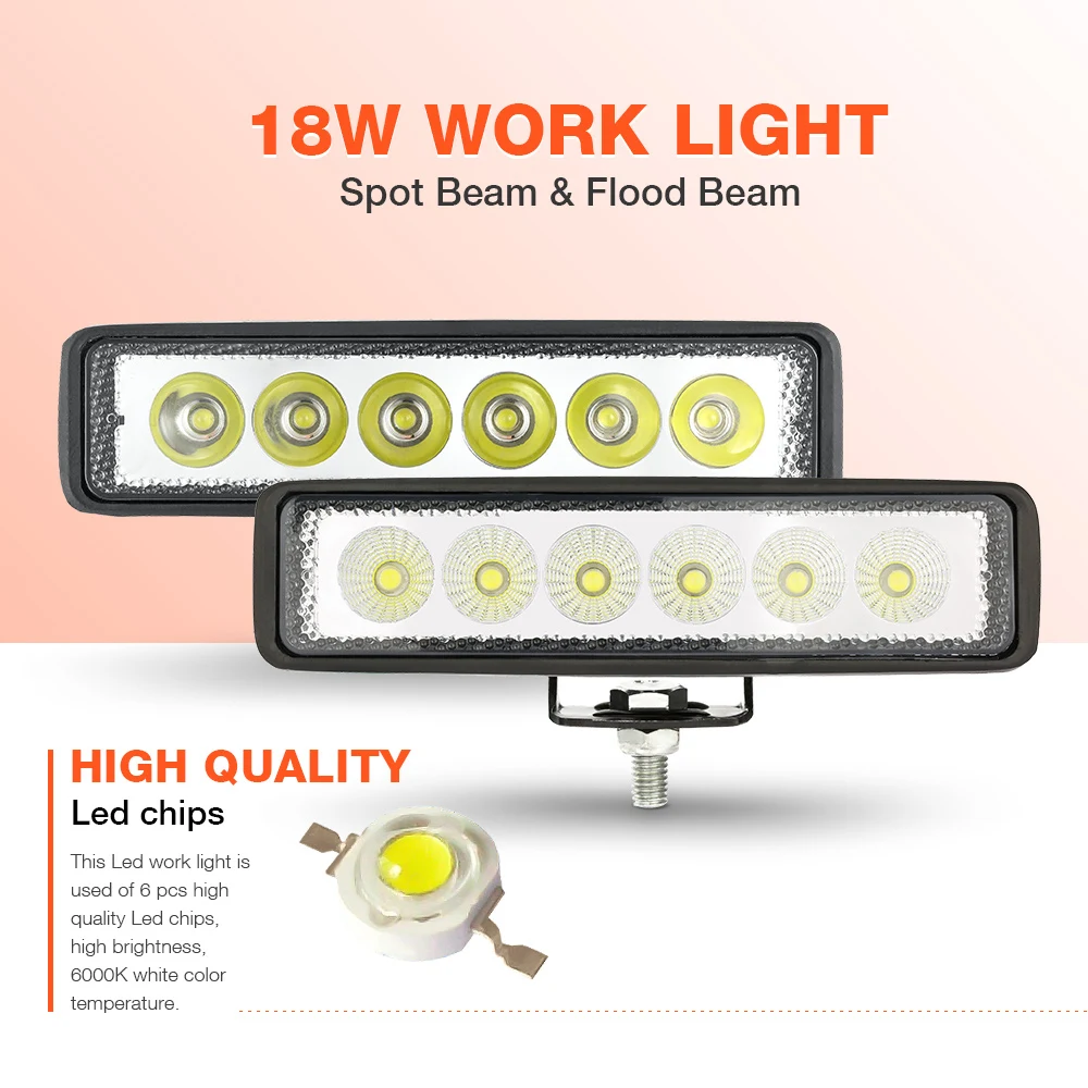 противотуманные фары 2 шт. 18 Вт DRL светодиодный свет работы 10 30 В 4WD 12 для