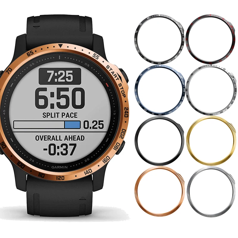 Металлический ободок кольцо для укладки волос рамка чехол смарт-часов Garmin Fenix iPhone