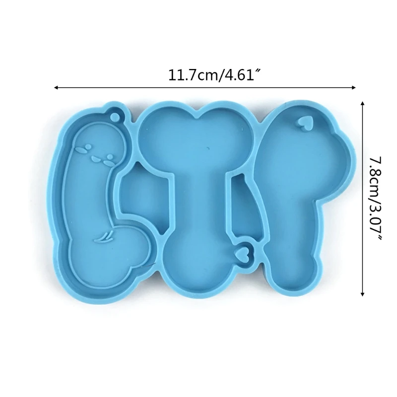 

DIY Keychain Epoxy Resin Mold Jewelry Pendant Decorations Silicone Mould R2LE