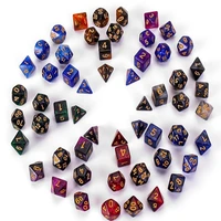a set of seven eight color starry sky a variety of styles dice drinking get together couple interactive table game dice