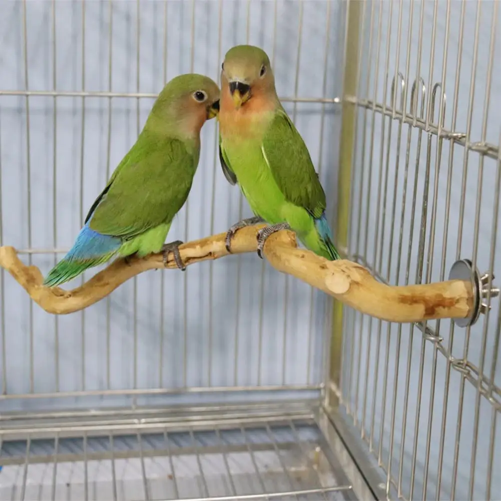 

Pet Parrot Bird Standing Stick Wood Pole Parrot Toy Bird Cockatiel Parakeet Perches Bite Claw Grinding Toy Bird Cage Accessorie